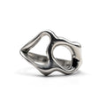 silver goopy ring, asymmetrical ring, sculptural ring